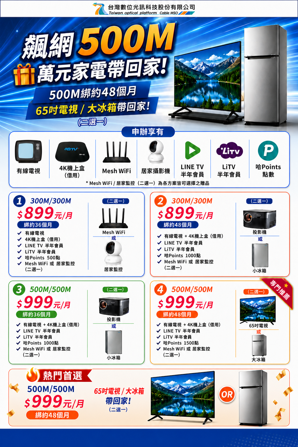 飆網500M萬元家電帶回家
